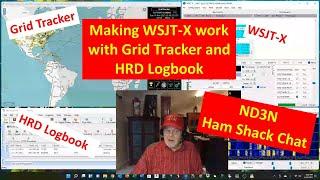 WSJT-X working with Grid Tracker and HRD Logbook