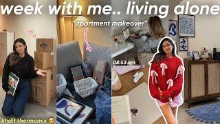 spend the week with me️🫐|دوزو معايا أول أيام البرد و الشتاء + apartment makeover,Haul, cleaning..