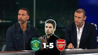 Sporting vs Arsenal 1-5 Rio Ferdinand & Keown post match analysis  Saka Odegaard on fire & Arteta