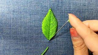 Green Leaf Embroidery: Hide Clothes Holes in Style