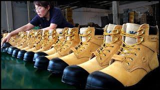 Safety Shoes Mass Manufacturing Process！Impressive Large  Factory!