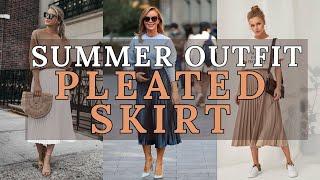 Pleated Summer Skirt Outfits: Effortless Elegance for 2024 | 2024 Fashion Summer Trends