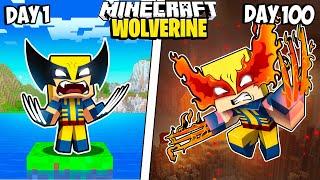 I Survived 100 Days as WOLVERINE in Minecraft