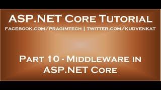 Middleware in ASP NET Core