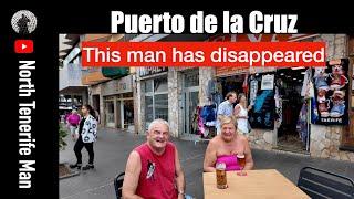 This man has disappeared!!!. Puerto de la Cruz, Tenerife.