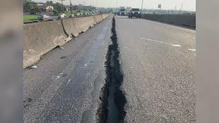 Damaged roadway fixed after causing a near 24 hour closure of westbound IH-10 at Washington in Beaum