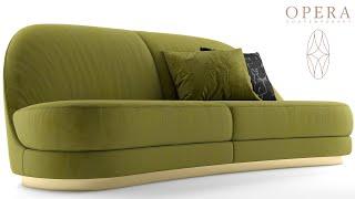 №146. Sofa modeling " Opera contemporary kathy " Autodesk 3ds Max & marvelous designer