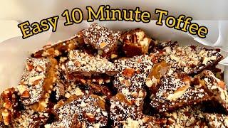 How To Make Toffee WITHOUT A Candy Thermometer - BEST English TOFFEE Recipe - Only 4 Ingredients!