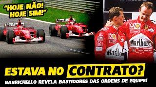 BARRICHELLO REVELA MOTIVOS DE OBEDECER ORDENS DE EQUIPE NA FERRARI | FÓRMULA 1 | GP EM CASA+