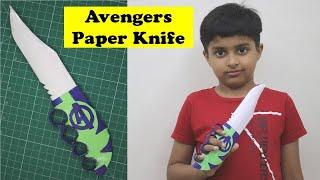 I made Avengers Knuckle Knife with Paper | How to make Paper Knife Easy | Dagger DIY Paper Weapons