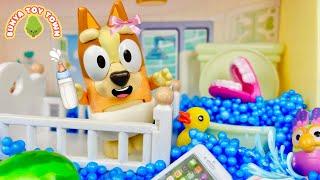 BLUEY - Baby Bingo Blocks The Toilet! | Bluey Pretend Play Stories