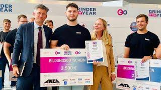 Osman wins Grinder of the Year 2024 at Grinding Hub 2024 | Messe Stuttgart | ANCA CNC Machines