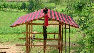 Home building journey | The Country Boy and the Single Old Man Started Installing the Roof