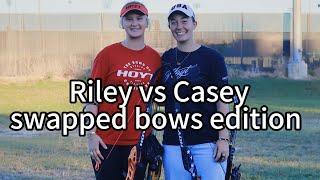 We Swapped Bows and Shot a Match || Casey Kaufhold and Riley Marx