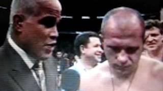 Fedor's Post Fight Interview after KO Arlovski Affliction M-1 Global