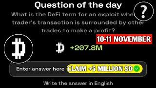 Dropee Question of the day Code Today 11 November | Dropee Question of the day Code | Dropee Code