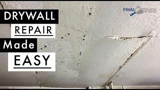 Drywall Repair Made EASY: Simple steps to repair and replace drywall in your ceiling!