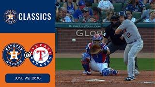 Rangers vs. Astros - June 09, 2018 (Pitching staff strand 17 Rangers on base, Springer go-ahead run)