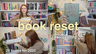 2025 book reset  | reorganizing my shelves, book haul, decluttering & more