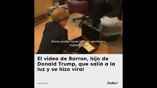 El video de Barron, hijo de Donald Trump, que salió a la luz y se hizo viral