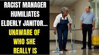 Racist Manager Humiliates Elderly Janitor... Unaware Of Who She Really Is...