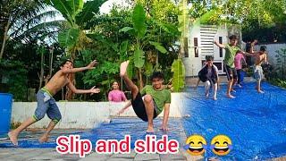 SLIP AND SLIDE CHALLENGES | ANZIL SULTHAN