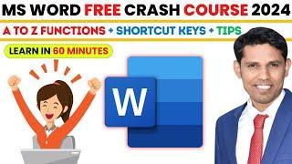 Microsoft Word in Just 60 Minutes. Complete Microsoft Word Tutorial in Hindi 2024. MS Word Course.