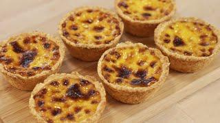 [Easy to learn] Making delicious egg tarts without failure. (Measuring paper cups, air fryers)