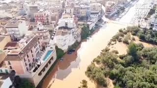 La inundación en Porto Cristo, a vista de dron