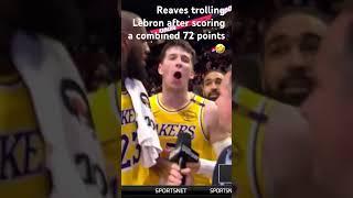 Reaves Trolling Lebron #nba #lakers #basketball #fyp #funny