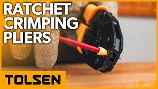 TOLSEN Ratchet Crimping Pliers | Ratcheting Wire Crimper | Crimping Pliers | Wire Crimp Tool