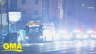 Los Angeles bus hijacked at gunpoint