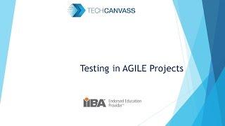 Testing of AGILE Projects