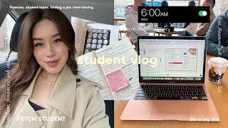 Life as a PSYCH masters student | 6am, job hunting, finances, student loans, & getting an interview