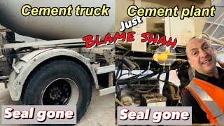 Cement mixer truck hub seal! Concrete batching plant leaks!