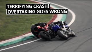 TERRIFYING CRASH! Hard Braking Goes Wrong