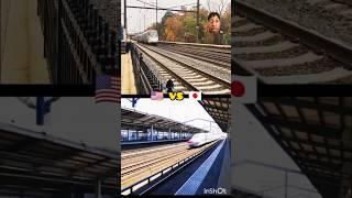 SHINKANSEN SPEED TRAIN JAPAN VS USA  #trending #jr #railway #shinkansen #jp  #train  #shortsbeta