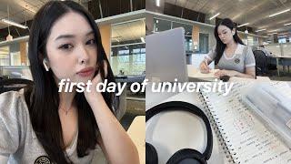 FIRST DAY OF UNIVERSITY vlog️: what's in my backpack, makeup routine, computer science lectures