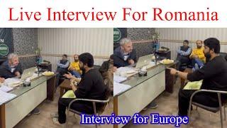 Live interview for Europe | Jobs interview for romania | important video |