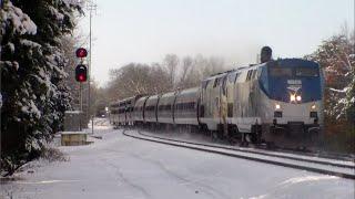 A Snowy Day of Trains on the B-Line and Washington District!