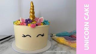Quick and Easy Unicorn Cake | Tutorial | One Clumsy Baker