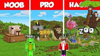 Zoo Animal Park Build Battle Challenge - JJ vs Mikey - Noob vs Pro - Minecraft Maizen