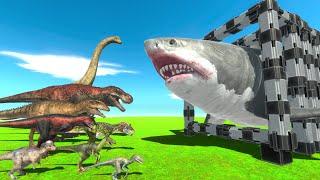 Megalodon Rescue Challenge - Carnivorous Dinosaurs VS Herbivorous Dinosaurs - Who Will Win?