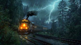 Night Train Through The Forest With Rain And Thunder Sounds | RDR2 ASMR