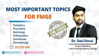 Most Important Topics asked in FMGE : Pedia, Psychiatry, Radio, Ortho, Anesthesia, Derma (Day-5)