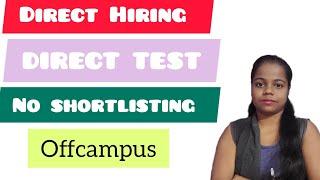 Direct Test | OFF Campus Hiring | 2021 | 2022 | 2023 | 2024 Batch Hiring | Latest Fresher Jobs