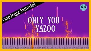 One Page Tutorial - ONLY YOU - Yazoo - 88Keys to Cure