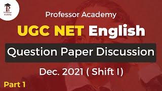 UGC NET English 2022 | Previous year Question  Discussion | Q. No. 1 - 5