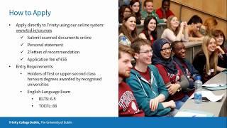MSc in Electronic Information Engineering at Trinity College Dublin