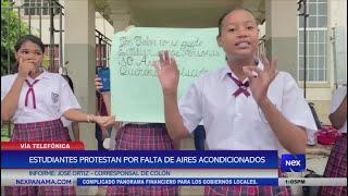 Estudiantes protestan por falta de aires acondicionados en Colón | Nex Noticias